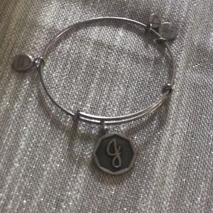 Sterling Silver Letter J Initial Bracelet